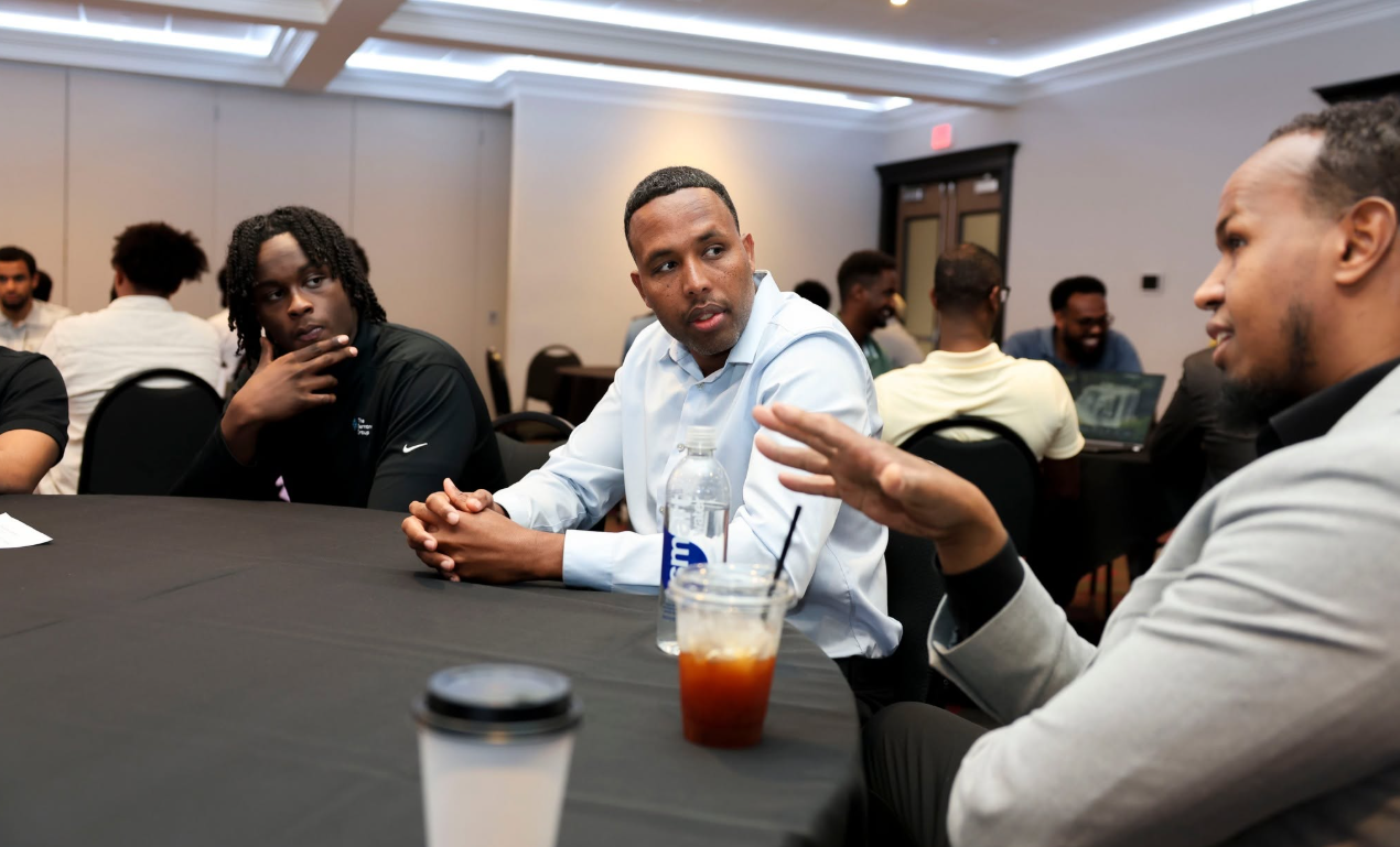 Community members networking at an SSE event
