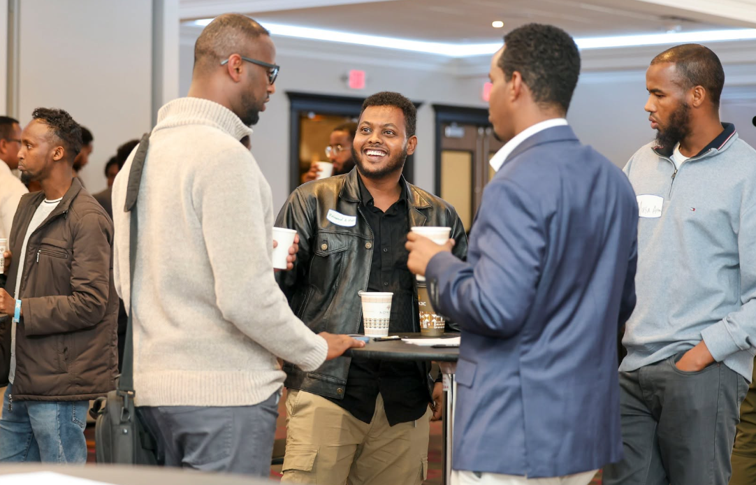 SSE members connecting at a community event